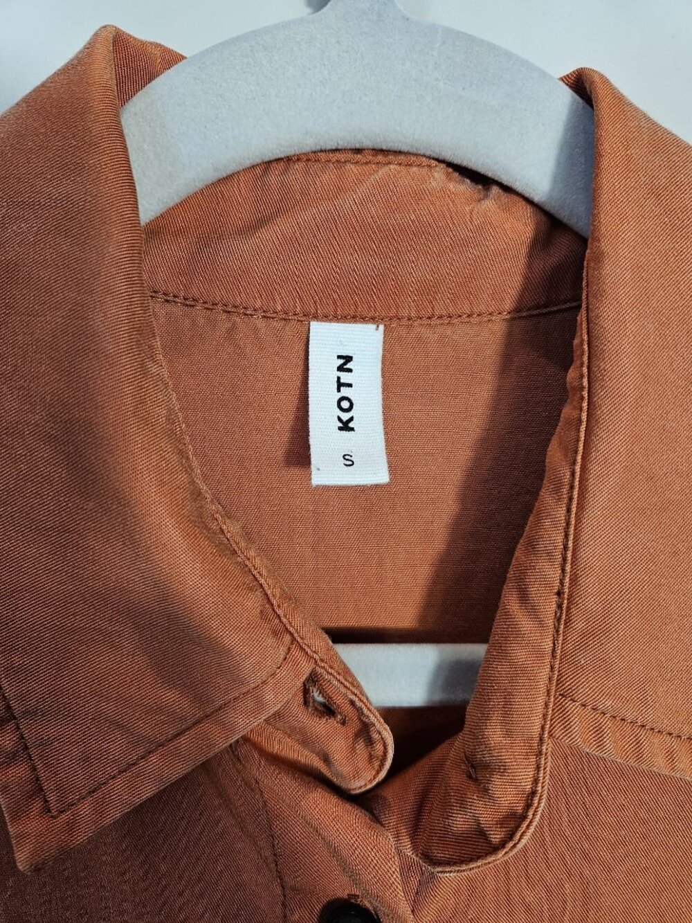 KOTN Orange Short Sleeve Shirt Size S - Picture 4 of 4